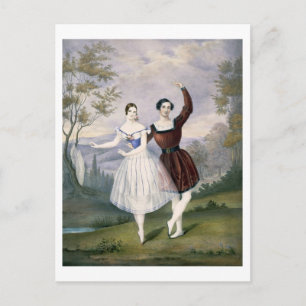 Fanny Cerrito (1817-1909) and Sigr. Guerra, in the Postcard