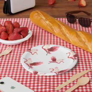 Fanny Flamingo paper plate