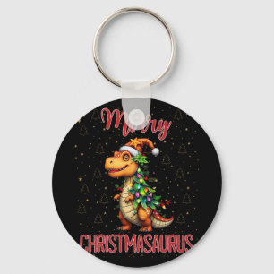 Fanny Merry Christmasaurus Dinosaur Christmas Tree Key Ring