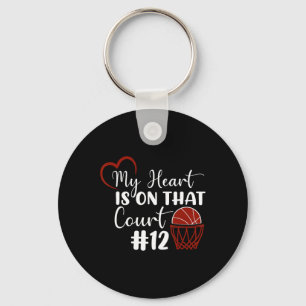 Fanny My Heart Is On That Court #12 Key Ring