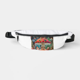 Fanny Pack: Christmas Mushroom Design Bum Bags