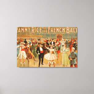Fanny Rice at the French Ball Theatrical Canvas Print
