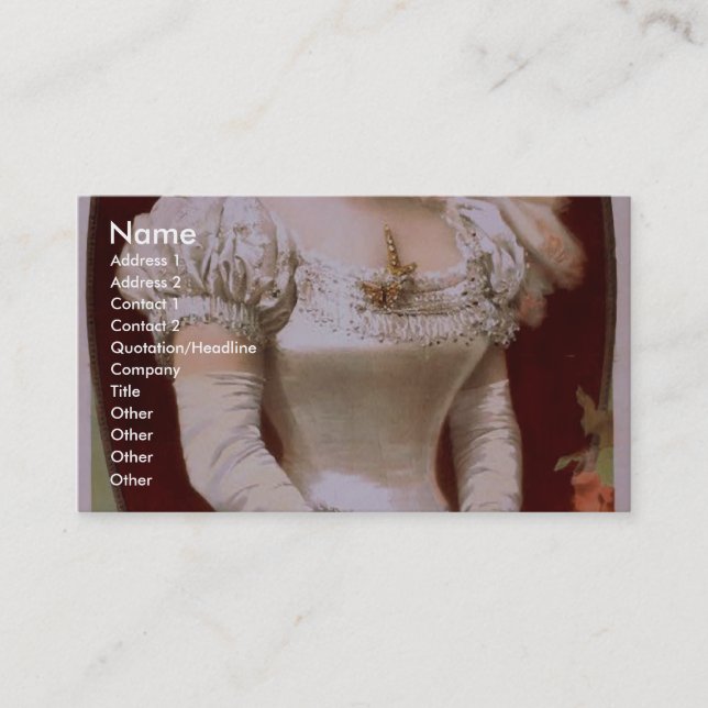 Fanny Rice, 'The Comedy Queen' Retro Theatre Business Card (Front)