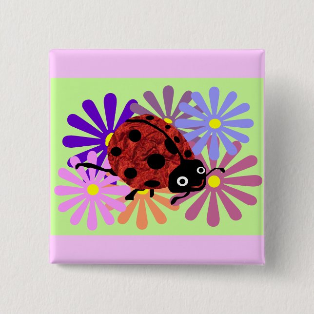 Fanny the Ladybug button (Front)