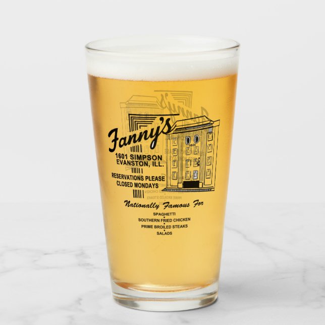 Fanny's Restaurant, Evanston, IL Glass (Front Filled)