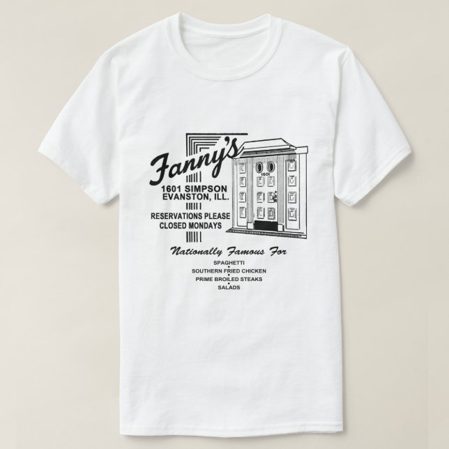 Fanny's Restaurant, Evanston, IL T-Shirt (Design Front)