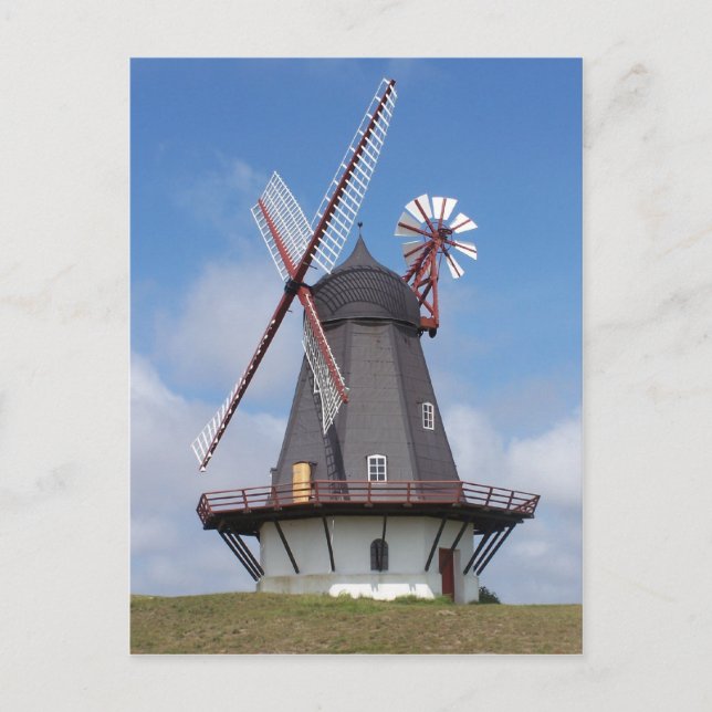 Fanoe Windmill Denmark Postcard (Front)
