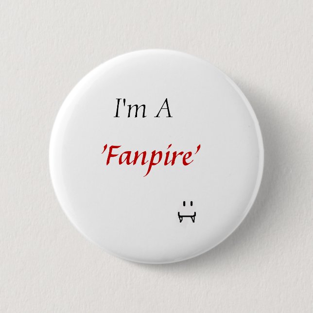 "fanpire" - vampire 6 cm round badge (Front)
