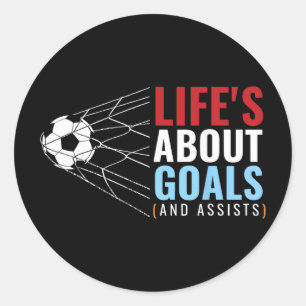 Fans Womens Patriotic Lifes About Goals And Ists S Classic Round Sticker
