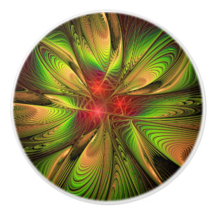 fansy fractal flower ceramic knob