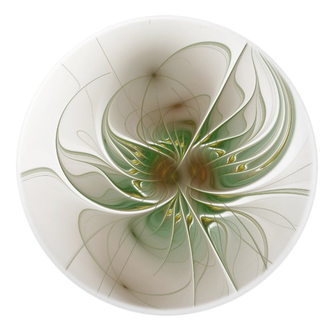 fansy fractal flower   ceramic knob (Front)