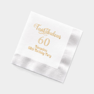 Fantabulous 60 (or any Age) Birthday Foil Napkins