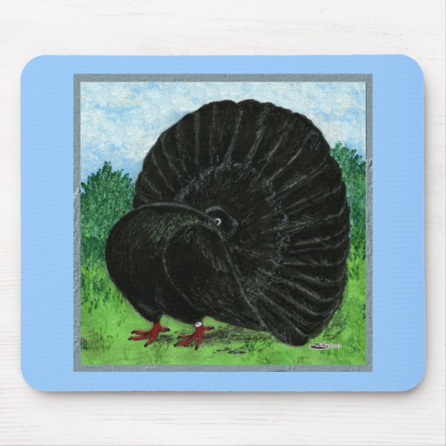 Fantail:  Black Mouse Pad (Front)