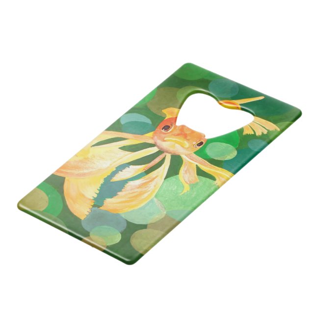 Fantail Goldfish With Green Bubbles Vector (Back Angled)