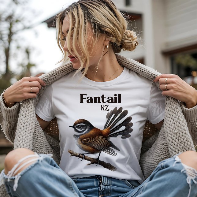 Fantail - Native Bird of New Zealand T-Shirt (Creator Uploaded)