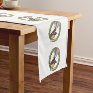 Fantail New Zealand Bird Short Table Runner