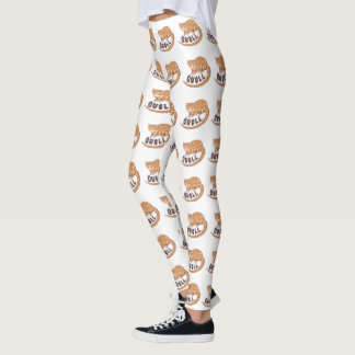 Fantail New Zealand Native Bird Aotearoa NZ Leggings