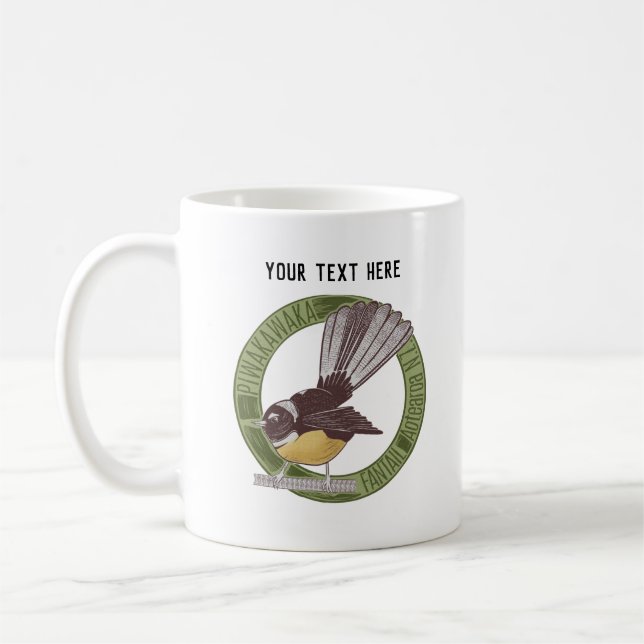 Fantail NZ Aotearoa Coffee Mug (Left)