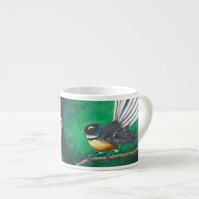 Fantail painting espresso cup (Front Right)