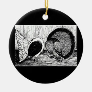 Fantail Pair Ceramic Tree Decoration
