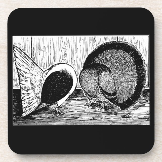 Fantail Pair Coaster (Front)