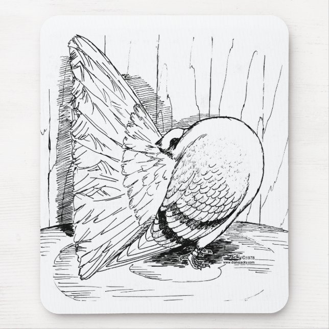 Fantail Pigeon 1978 Saddle Mouse Pad (Front)
