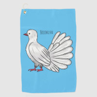 Fantail pigeon bird cartoon illustration