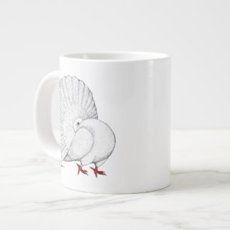 Fantail Pigeon White Large Coffee Mug
