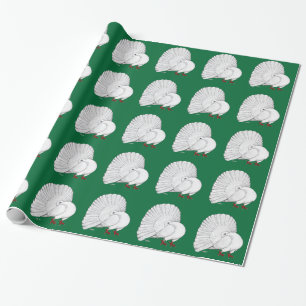 Fantail Pigeon White Wrapping Paper