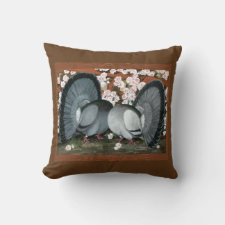 Fantail Pigeons Matched Pair Cushion