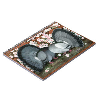 Fantail Pigeons Matched Pair Notebook