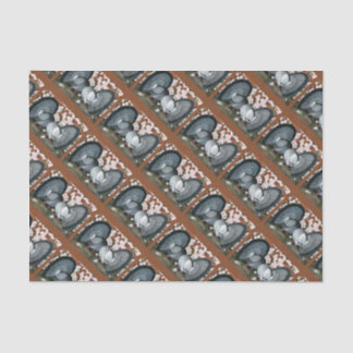Fantail Pigeons Matched Pair Tissue Paper