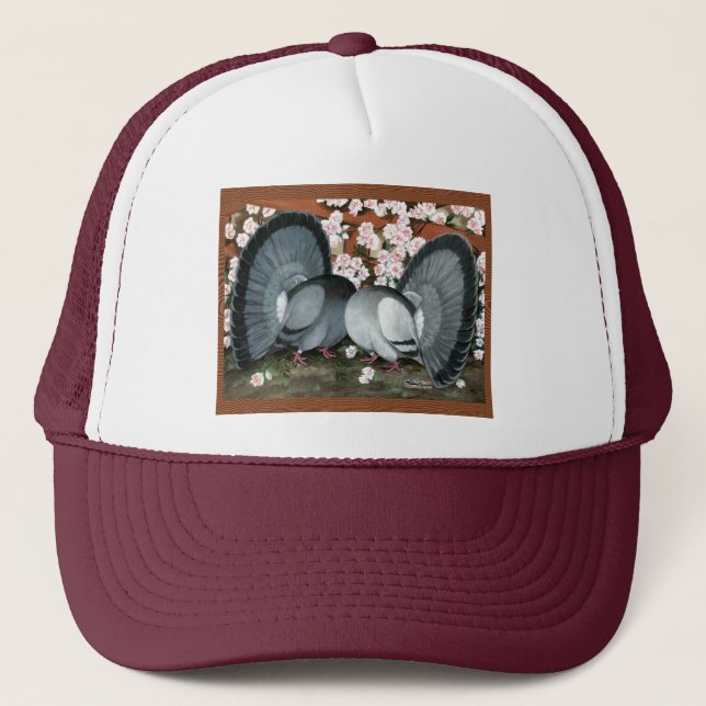 Fantail Pigeons Matched Pair Trucker Hat (Front)