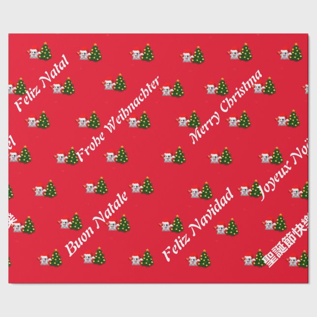 Fantasmaa of whatsapp Merry Christmas several lang Wrapping Paper (Seam)