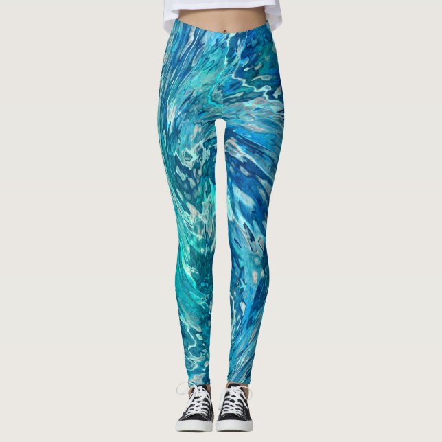 Fantastic Abstract Wave Leggings (Front)