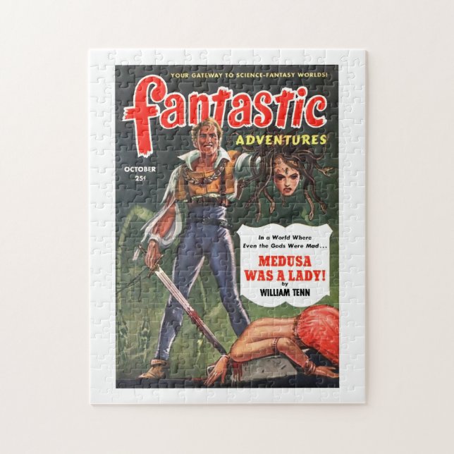 Fantastic Adventures (Oct, 1951) Jigsaw Puzzle (Vertical)