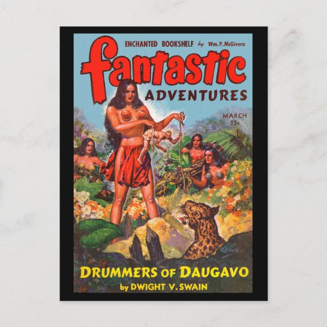 Fantastic Adventures v05 n03 (Mar 1943)_Pulp Art Postcard (Front)