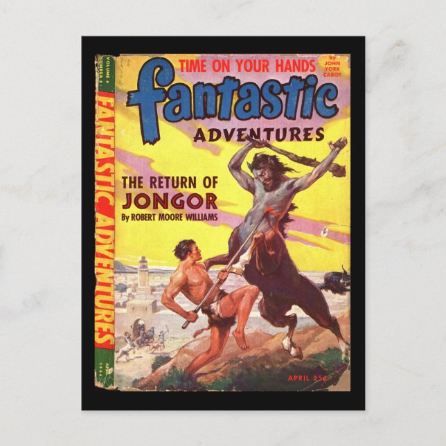 Fantastic Adventures v06 n02 (Apr 1944)_Pulp Art Postcard (Front)