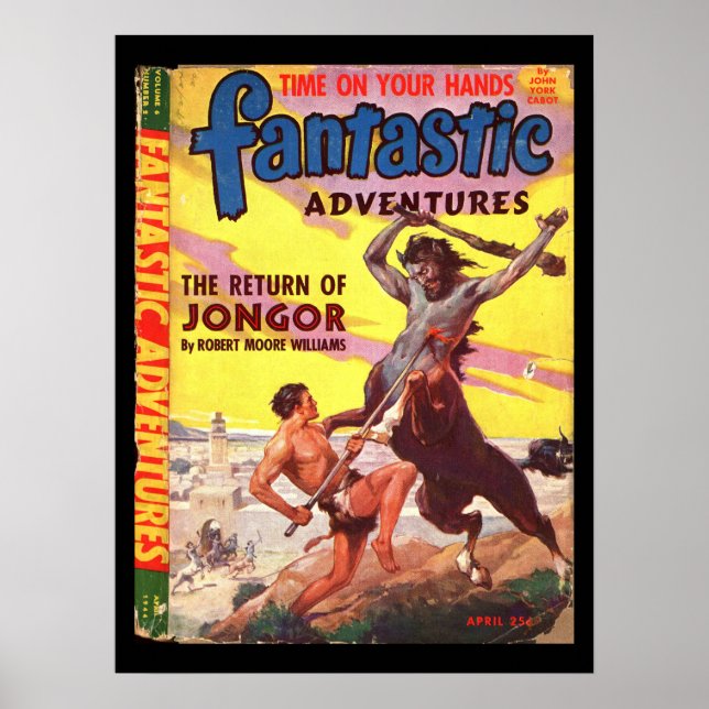 Fantastic Adventures v06 n02 (Apr 1944)_Pulp Art Poster (Front)