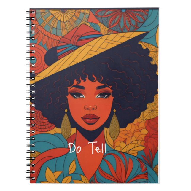 Fantastic Afro woman notebook (Front)