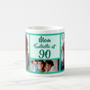 Fantastic at 90 Mum birthday photo collage Coffee Mug