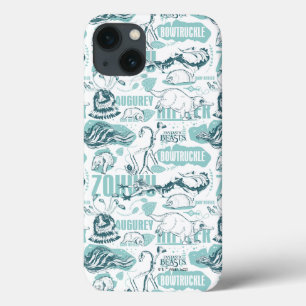 Fantastic Beasts Blue Pattern iPhone 13 Case