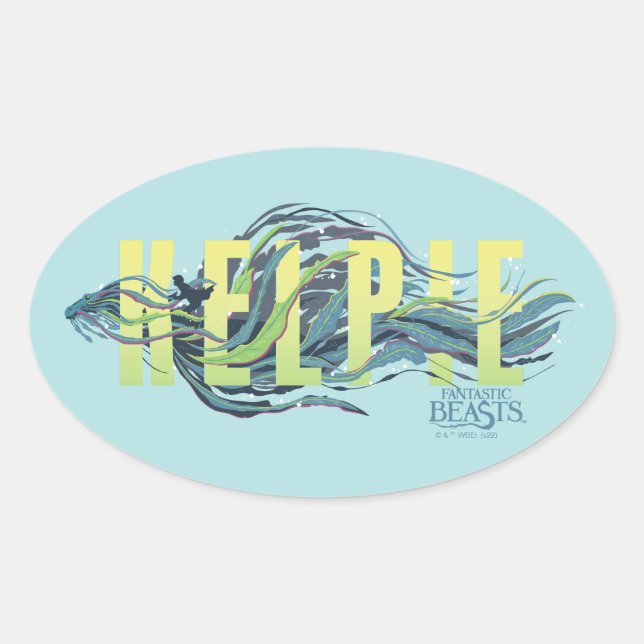Fantastic Beasts Kelpie Oval Sticker (Front)