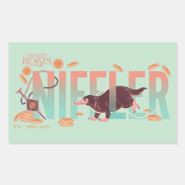 Fantastic Beasts Niffler Rectangular Sticker (Front)