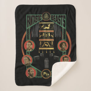Fantastic Beasts Room of Requirement Graphic Sherpa Blanket