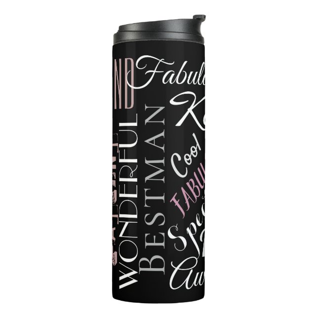 Fantastic BestMan Personalised Positive Attributes Thermal Tumbler (Rotated Left)