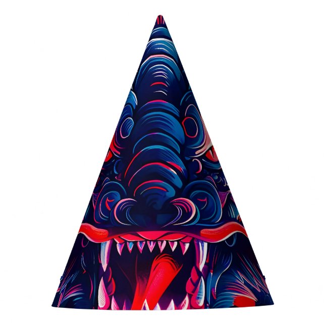 Fantastic Blossom Fury Dragon Party Hat (Front)