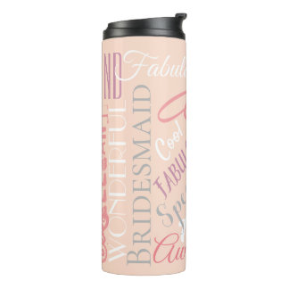 Fantastic Bridesmaid Personalised Fabulous Words Thermal Tumbler