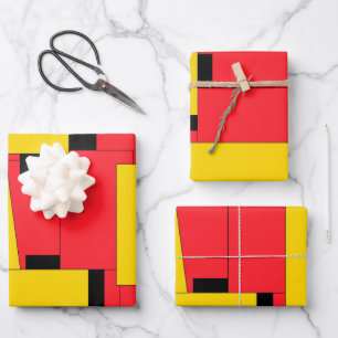 Fantastic Bright Modern Art Geometric Wrapping Paper Sheet