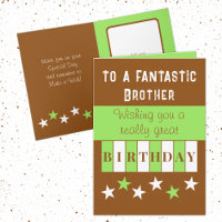 Fantastic brother brown green birthday